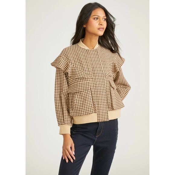 Driftwood Bomber Jacket - Houndstooth - Picture 1 of 11